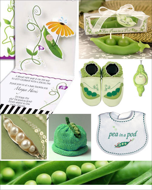 baby shower themes. Pea in a Pod Baby Shower Theme